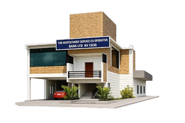 Muttathody Service Co-operative Bank building in Kasaragod, Kerala
